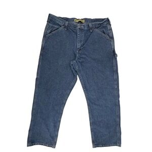 Lee Carpenter Jeans Mens 38x30 Relaxed Fit Blue Denim Workwear Pants Y2K Baggy